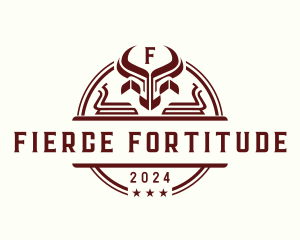 Geometric Rodeo Bull logo