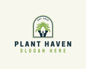 Plant Gardening Shovel logo design