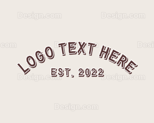 Curved Rustic Carpentry Logo