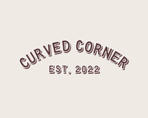 Curved Rustic Carpentry logo design