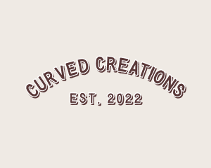 Curved Rustic Carpentry logo design