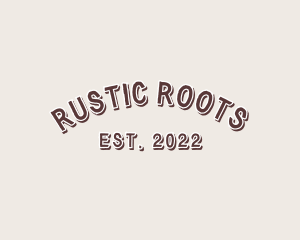 Curved Rustic Carpentry logo design