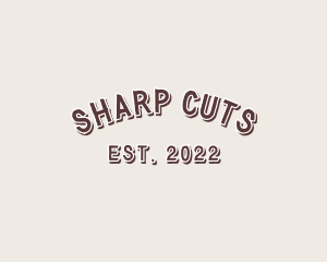 Curved Rustic Carpentry logo design