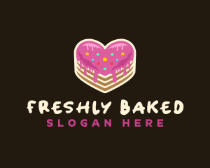 Delicious Heart Cake logo design