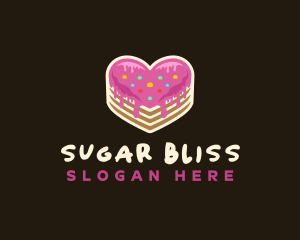 Delicious Heart Cake logo design