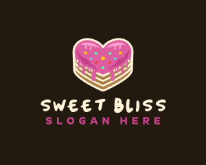 Delicious Heart Cake logo design