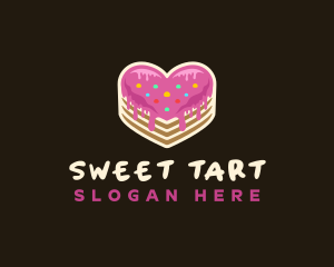 Delicious Heart Cake logo design