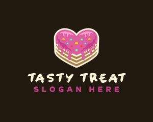 Delicious Heart Cake logo design