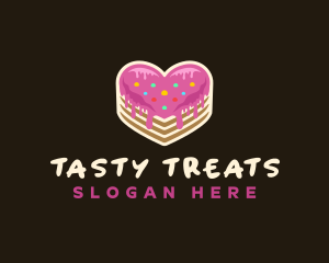 Delicious Heart Cake logo design