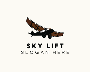 Motion Film Airplane logo design