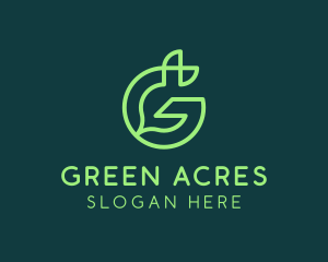 Green Environmental Letter G logo design