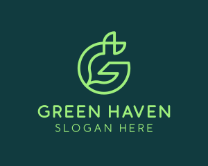 Green Environmental Letter G logo design