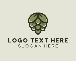 Beer Hops Plant Logo