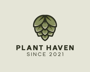 Beer Hops Plant logo design