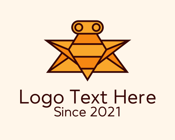 Geometric Bee Robot logo