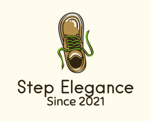 Modern Walking Shoes logo design