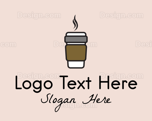 Hot Coffee Cup Logo