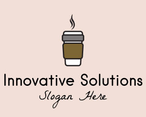 Hot Coffee Cup  Logo