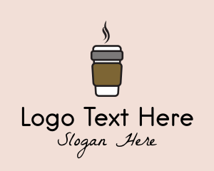 Hot Coffee Cup  Logo