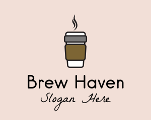 Hot Coffee Cup  logo design