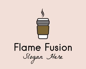 Hot Coffee Cup  logo design