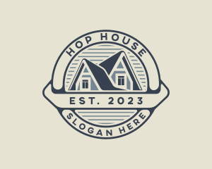 House Roofing Property logo design