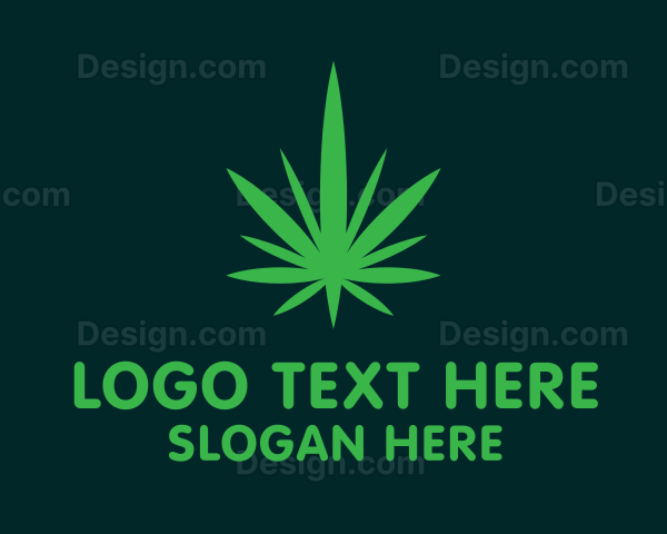 Weed Marijuana Therapy Leaf Logo