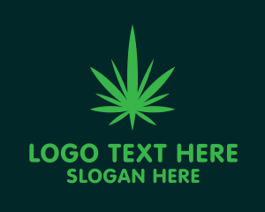 Weed Marijuana Therapy Leaf logo