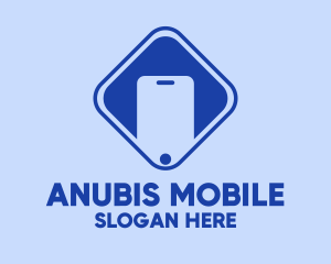 Blue Mobile Phone Telecom logo design