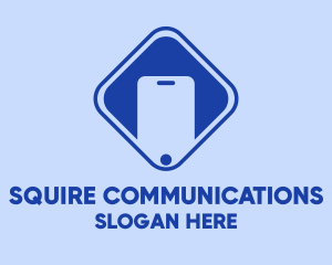 Blue Mobile Phone Telecom logo design