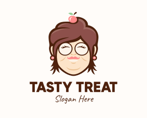 Grandmother Cherry Cupcake logo design