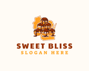 Wisconsin Profiterole Dessert logo design