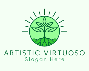 Farming Plant Cultivation logo design