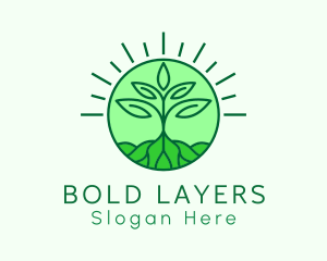 Farming Plant Cultivation logo design