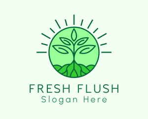 Farming Plant Cultivation logo design