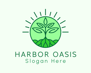 Farming Plant Cultivation logo design