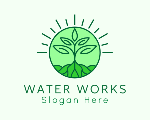 Farming Plant Cultivation logo design