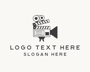 Film Camera Clapperboard logo design