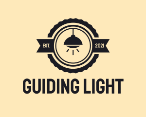 Light Lamp Badge logo design