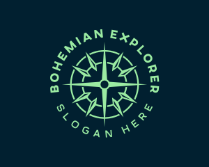 Compass Exploration Navigation logo design