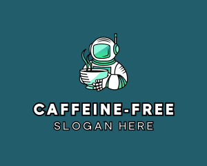 Astronaut Coffee Explorer logo design