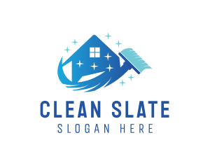 Sparkly Clean Mop logo design