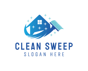 Sparkly Clean Mop logo design