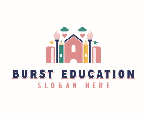 Kindergarten Daycare Education logo design