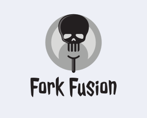 Moon Skull Fork logo design