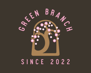 Sakura Branch Massage logo design