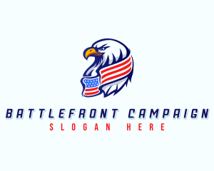 Veterans Eagle Flag logo design