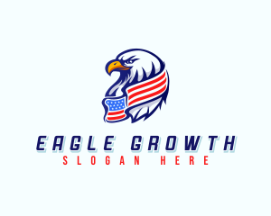 Veterans Eagle Flag logo design