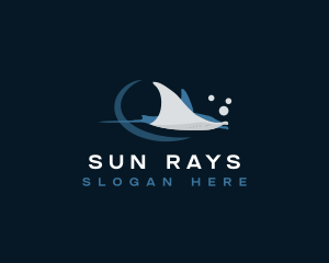 Aquarium  Zoo Stingray logo design