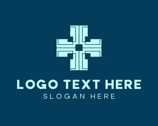 Abstract Geometric Cross logo